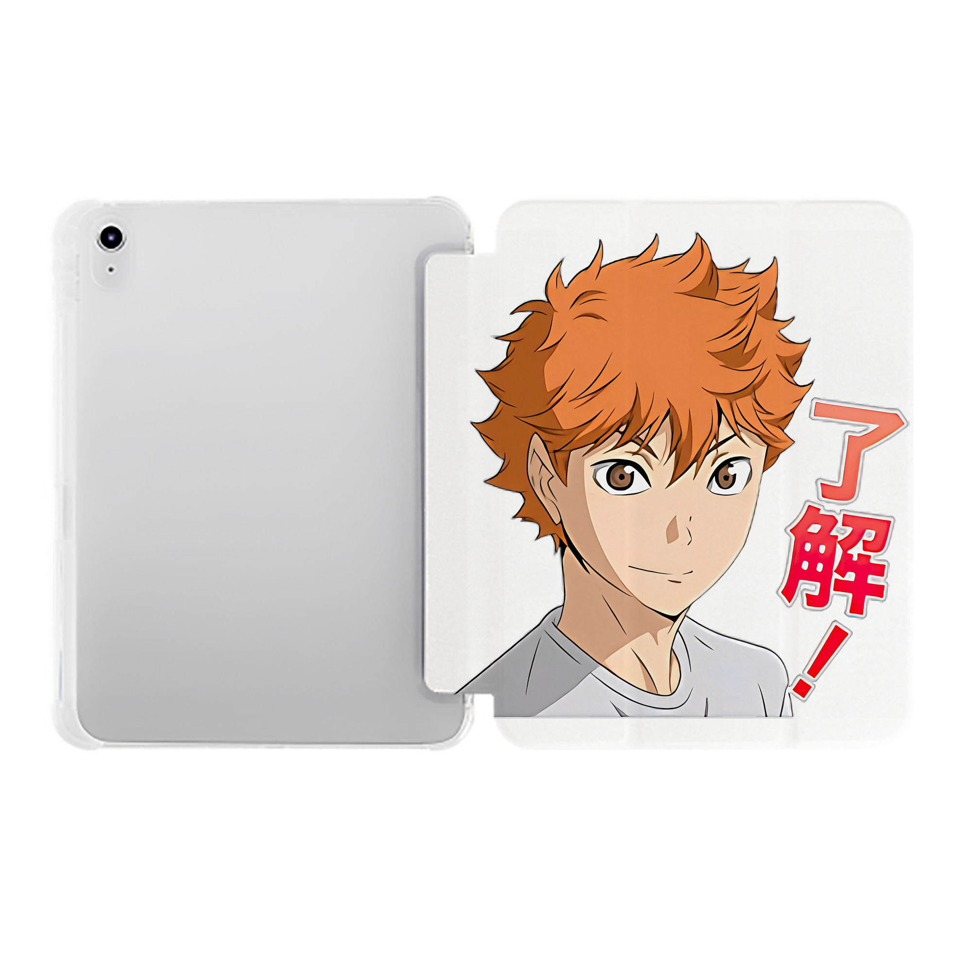 （画像用） ハイキュー!! Haikyu!! IPad ケース ペン収納付き 三つ折りスタンド PUレザー×シリコン 対応機種9.5/10.5/10.9インチ
